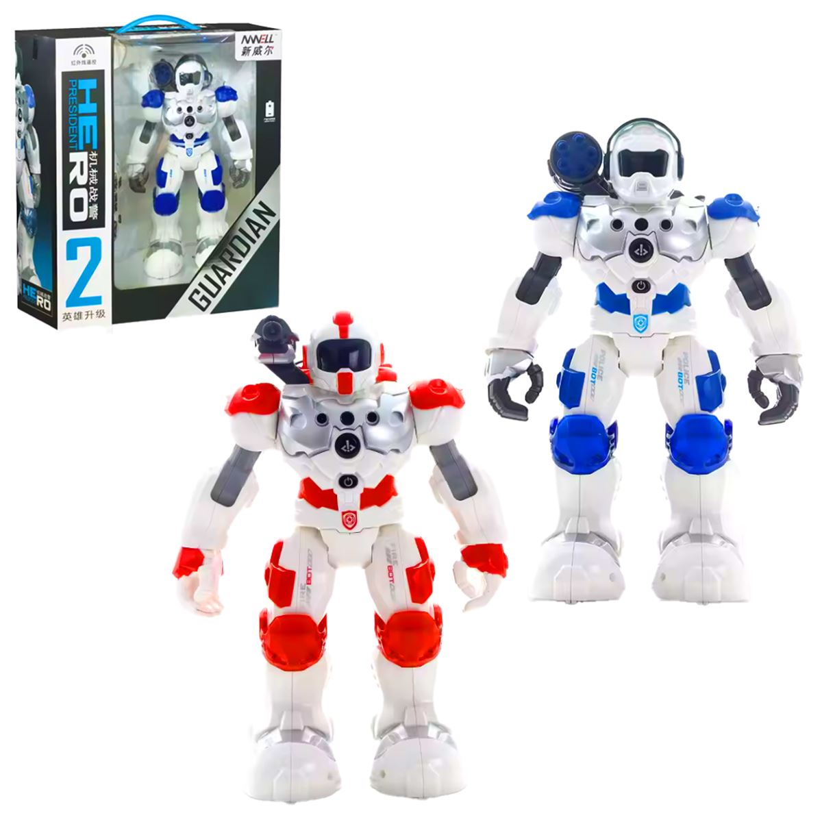 NWELL GUARDİAN SİLAHLI POLİS ROBOT 8088 SES KONTROLLÜ USB ŞARJLI 3+ 1
