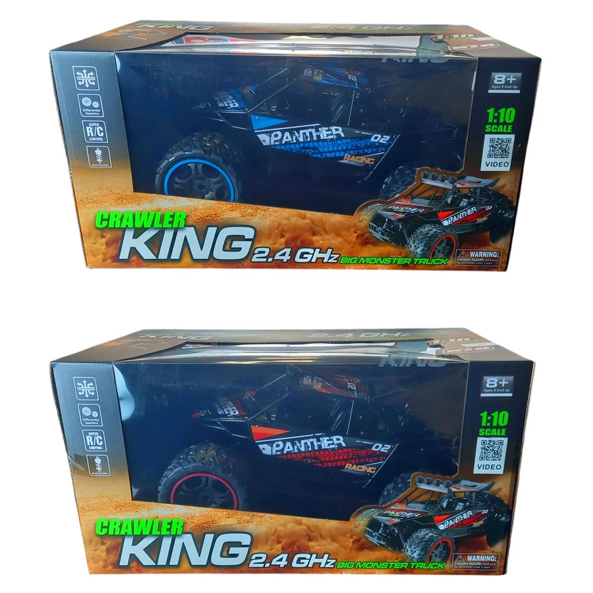 CRAWLER KİNG KUMANDALI RAPTOR ARABA 9020-1F BİG MONSTER TRUCK R/C F/F 2.4GHZ 1:10 IŞIKLI 8+ 1