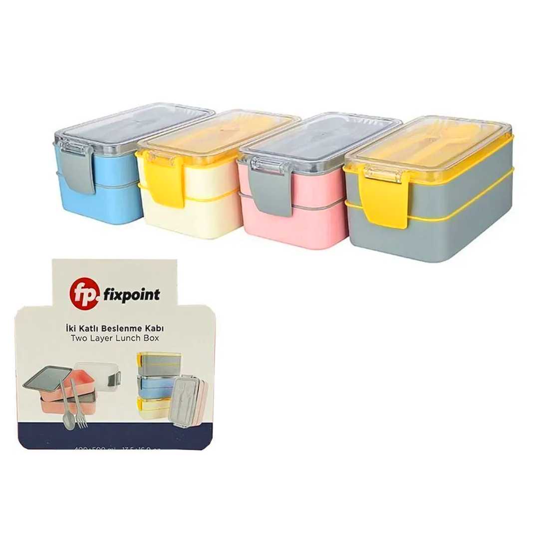 FİXPOİNT BESLENME KABI P-1988 PLASTİK ÇİFT KATLI 900 ML 1