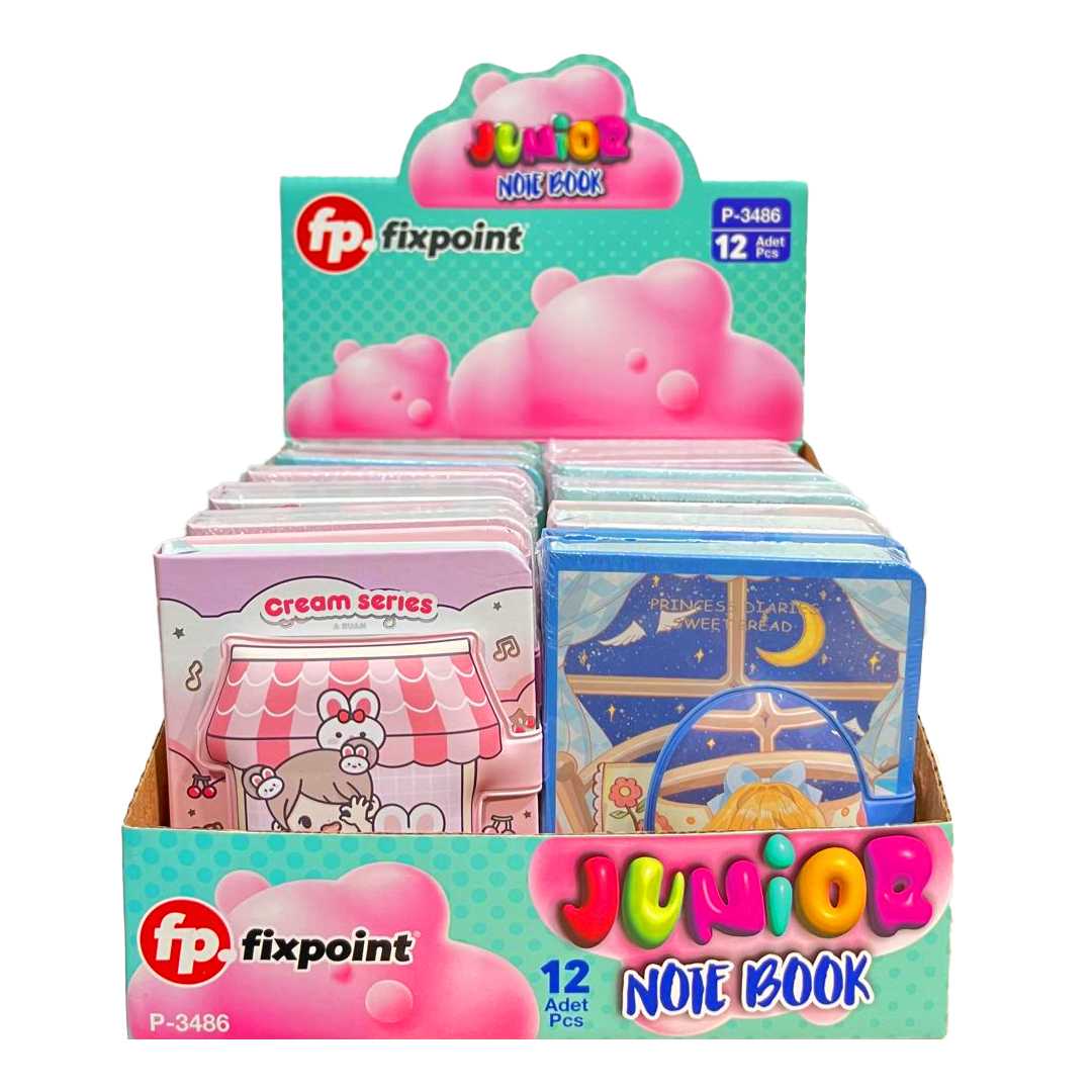 FİXPOİNT NOT DEFTERİ P-3486 DİKİŞLİ PUFFY KAPAK 8x10 CIRTCIRTLI 128 YP 12 Lİ 1