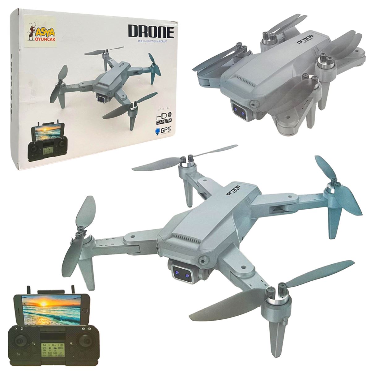 ASYA DRONE LH-X68G PRO ÇOK FONKSİYONLU HD KAMERA GPS WİFİ 14+ 1