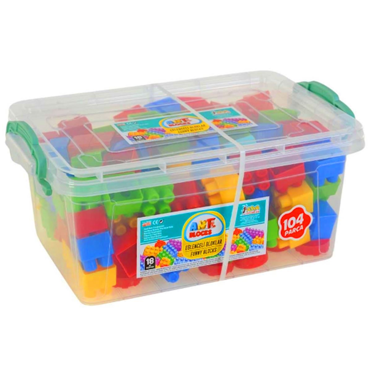 ASYA ANT BLOCKS ANT104 PLASTİK KUTU 104 PARÇA 18M+ 1