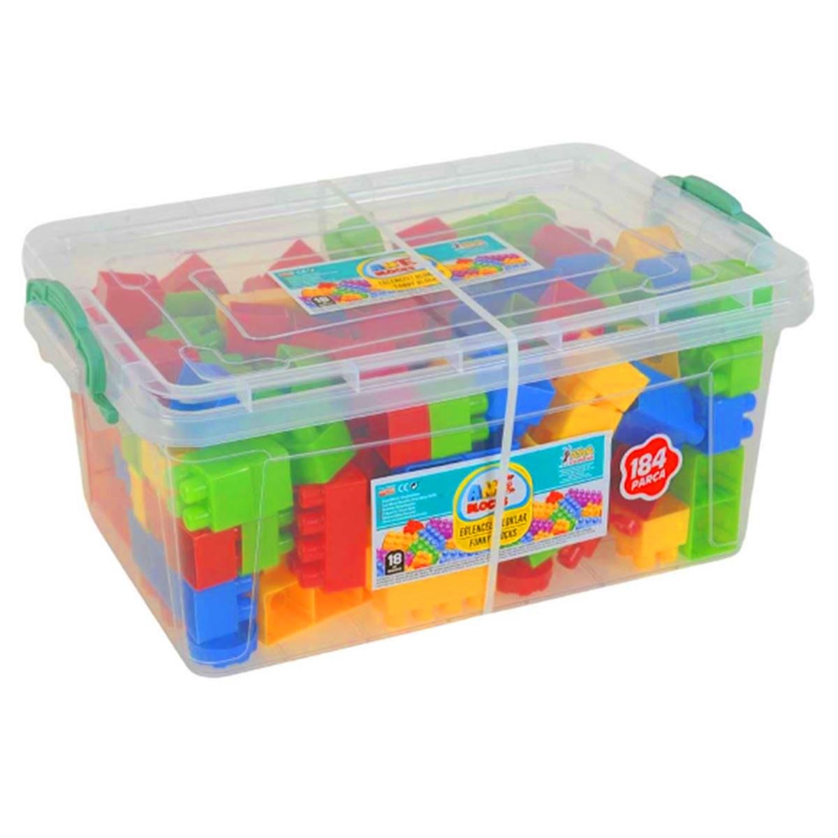 ASYA ANT BLOCKS ANT184 PLASTİK KUTU 184 PARÇA 18M+ 1