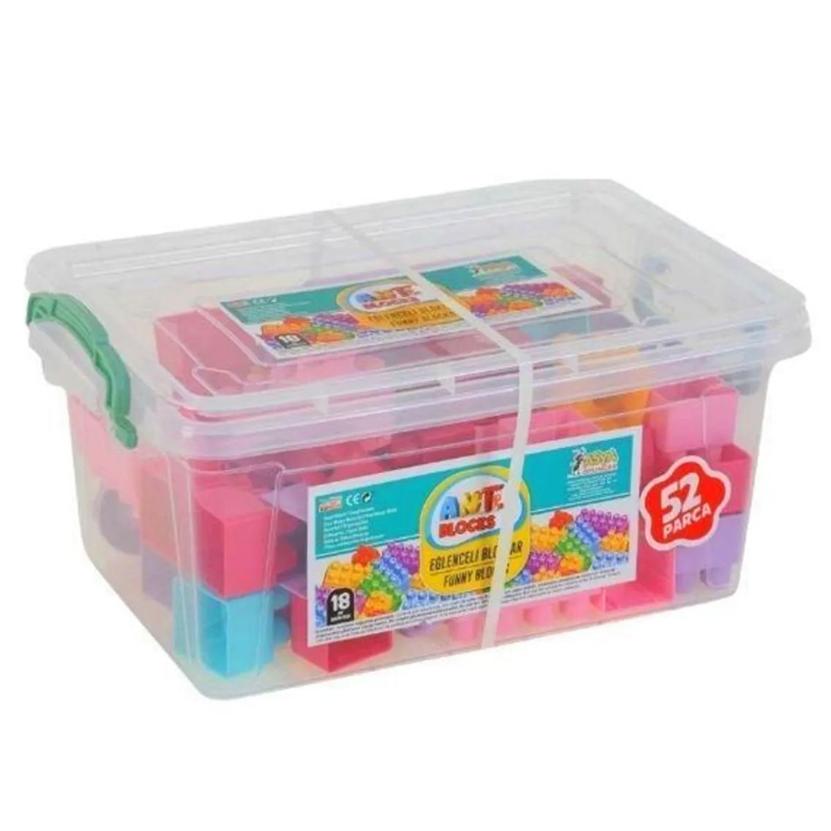 ASYA ANT BLOCKS ANT052P PLASTİK KUTU 52 PARÇA 18M+ 1