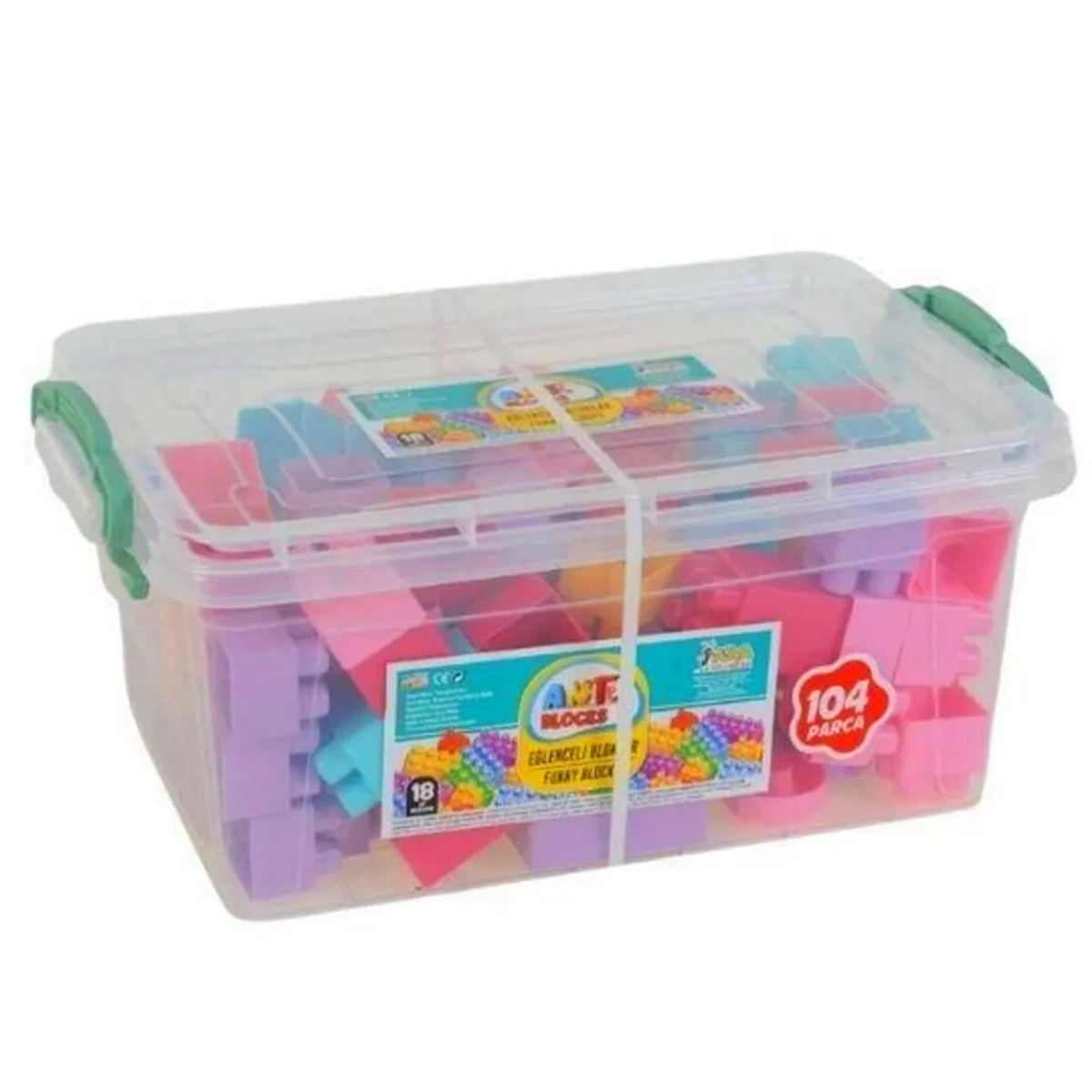 ASYA ANT BLOCKS ANT104P PLASTİK KUTU 104 PARÇA 18M+ 1