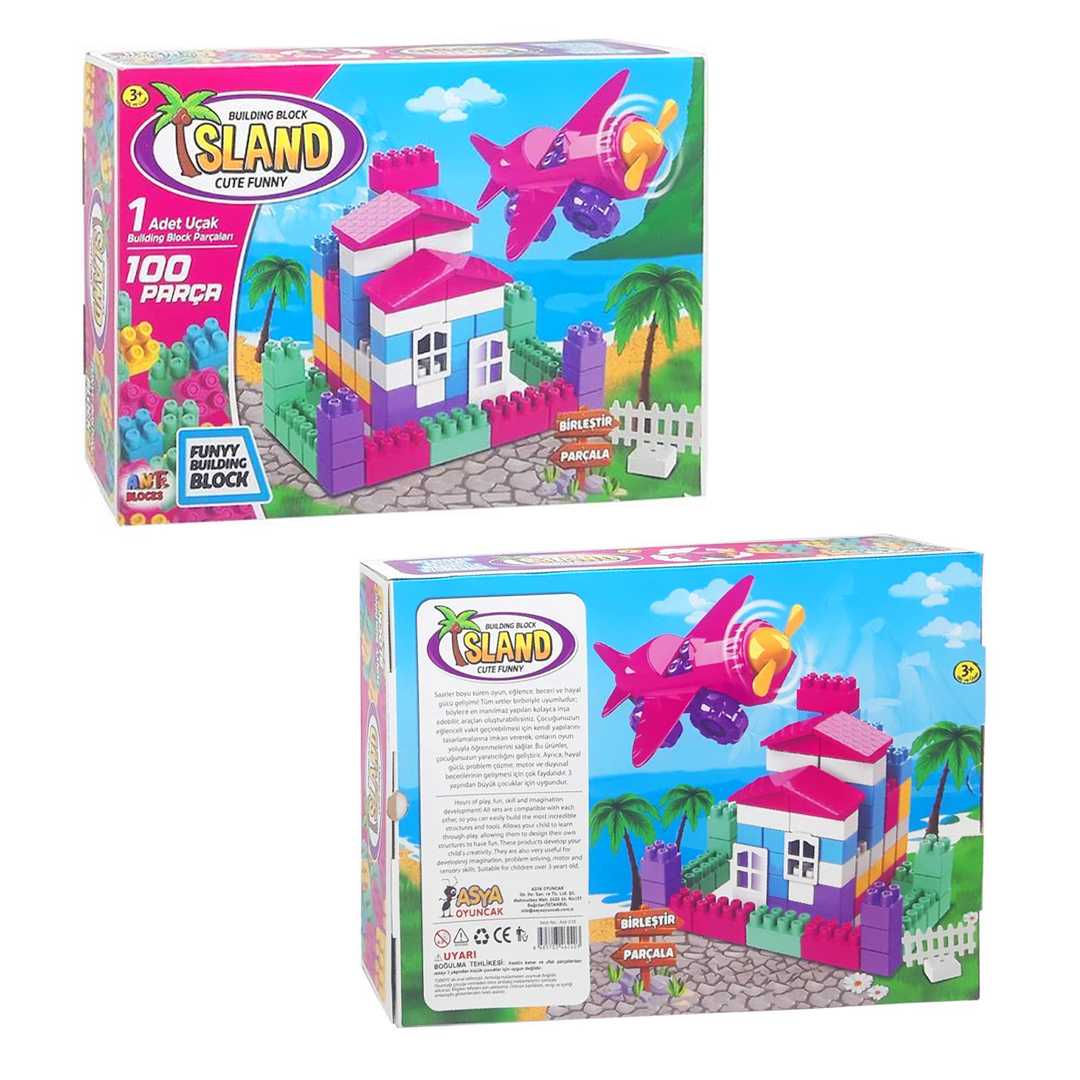 ASYA ANT BLOCKS ANT010 İSLAND 100 PARÇA  3+ 1