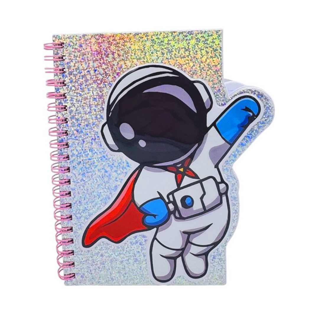MİSYON NOT DEFTERİ MSY-5641 ASTRONOT SPİRALLİ KABARTMALI KARAKTER KESİM 1