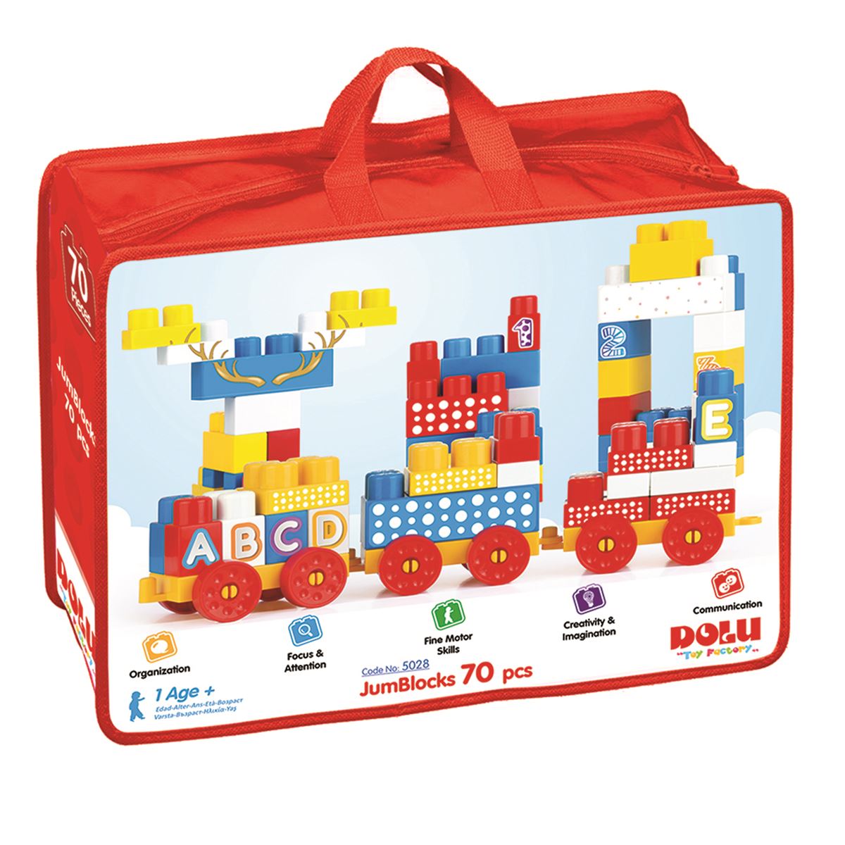 DOLU TOY MEGA BLOKLAR ÇANTALI 5028 70 Lİ 1+ 1