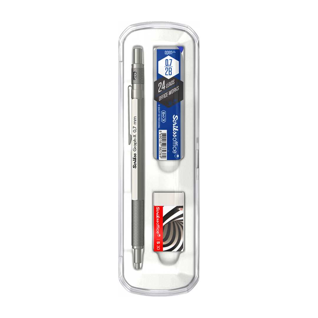 SCRİKSS GRAPH-X VERSATİL 07 SET MİN+SİLGİ KURŞUN GRİ 1