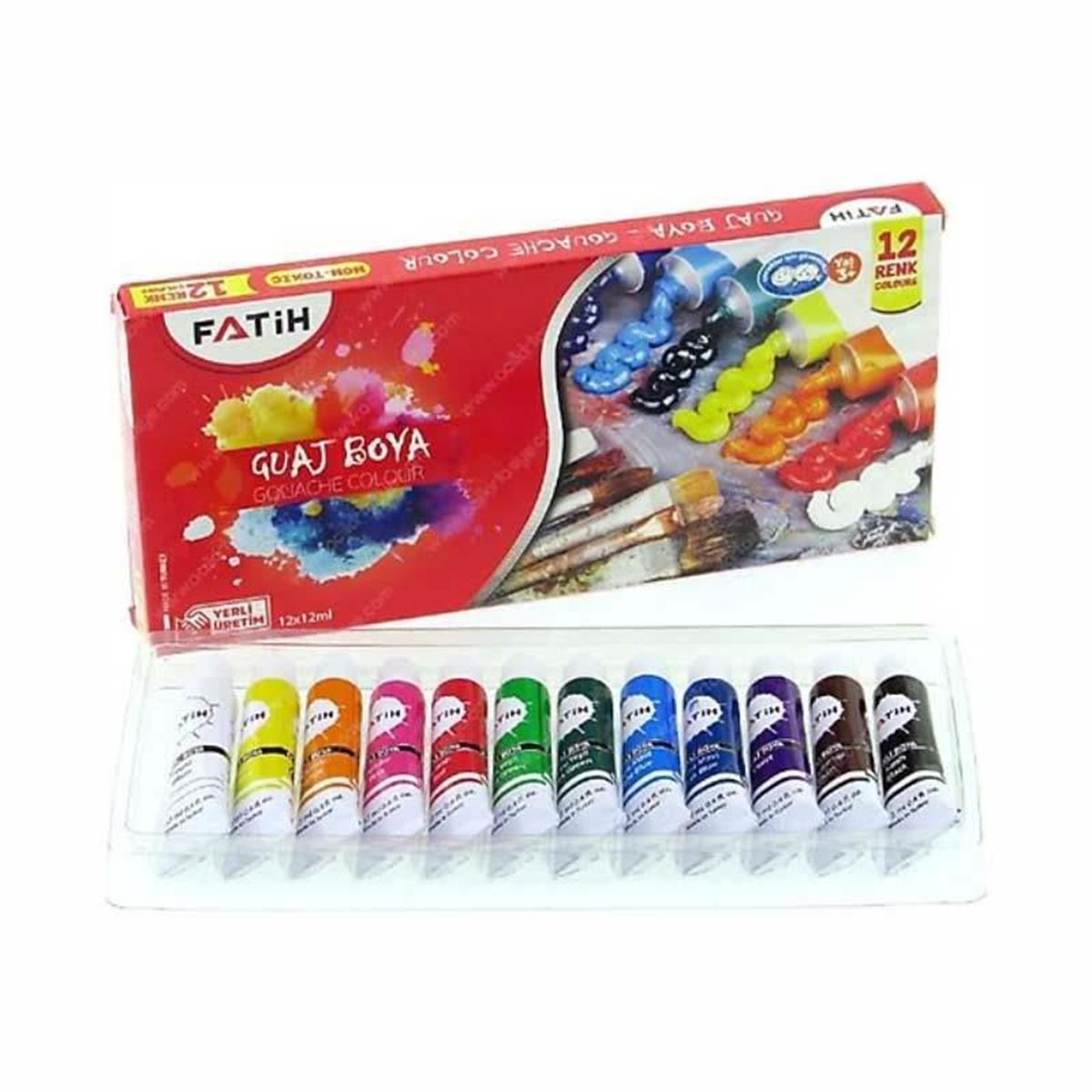FATİH GUAJ BOYA TÜP 12 ML 12 RENK 1