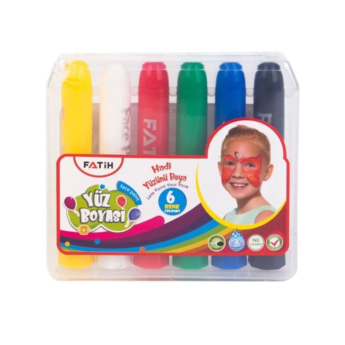 FATİH YÜZ BOYASI 6 RENK EN71 1
