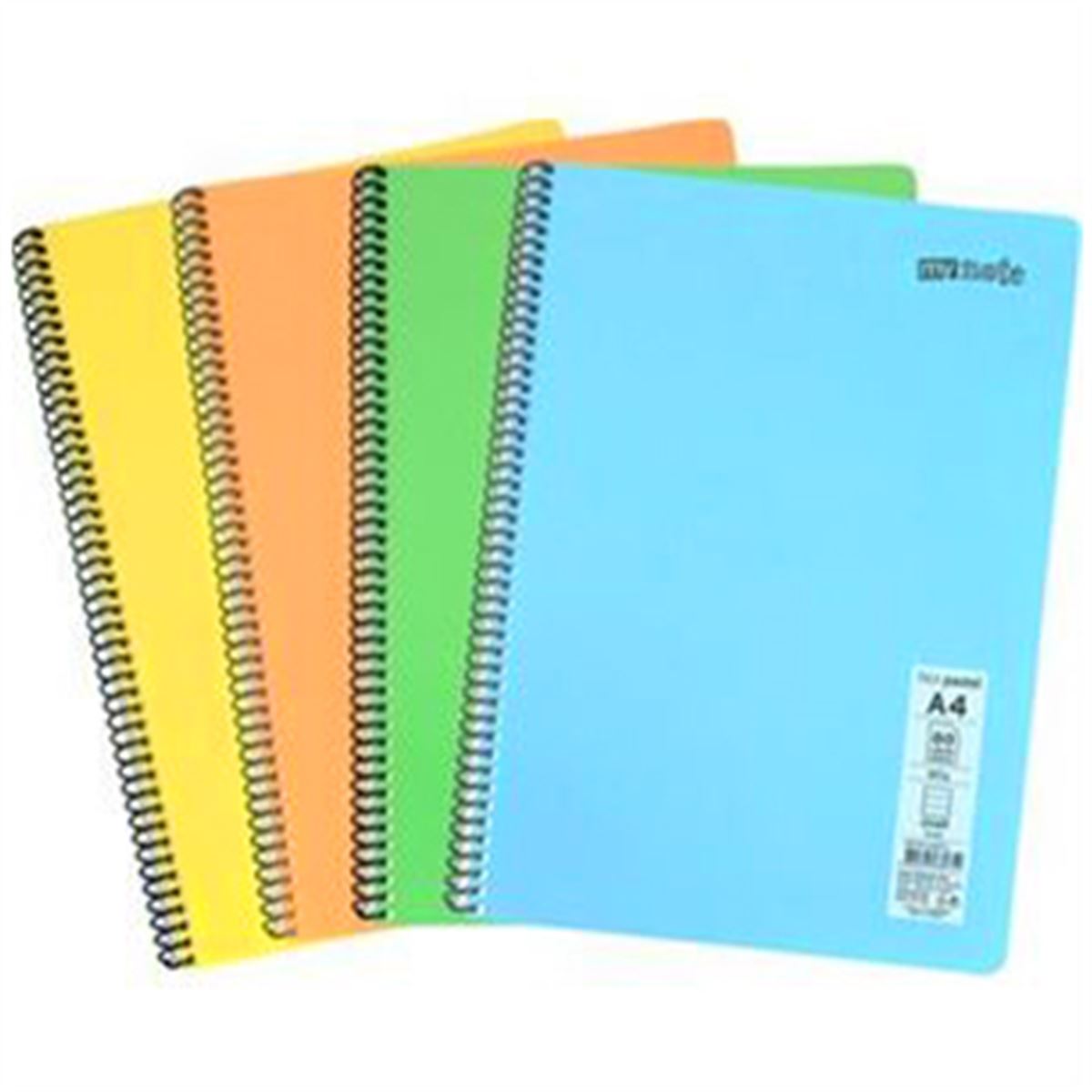 FLEX PASTEL DEFTER A4 PP KAPAK SPİRALLİ 96 YP ÇİZGİLİ 12 Lİ MFXPA-A496-Ç 1