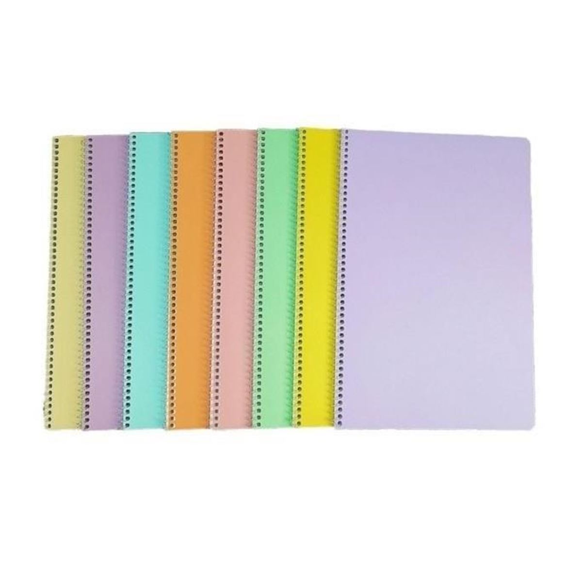 FLEX PASTEL DEFTER A4 PP KAPAK SPİRALLİ 120 YP KARELİ 6 LI MFXPA-A4120-K 1