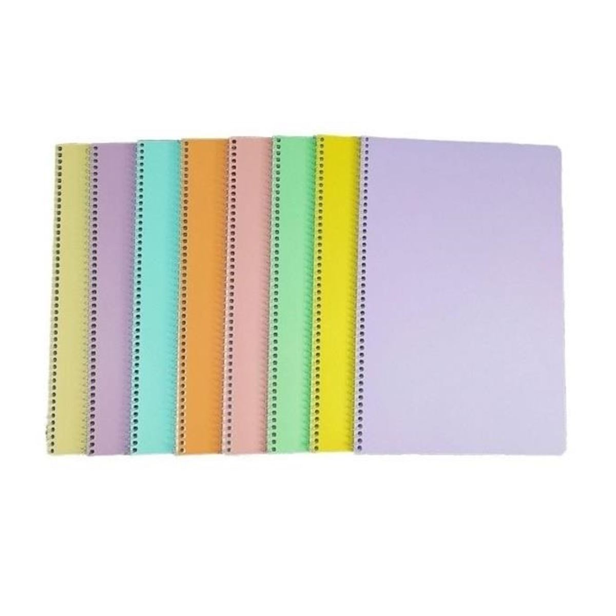FLEX PASTEL DEFTER A4 PP KAPAK SPİRALLİ 140 YP ÇİZGİLİ 6 LI MFXPA-A4140-Ç 1