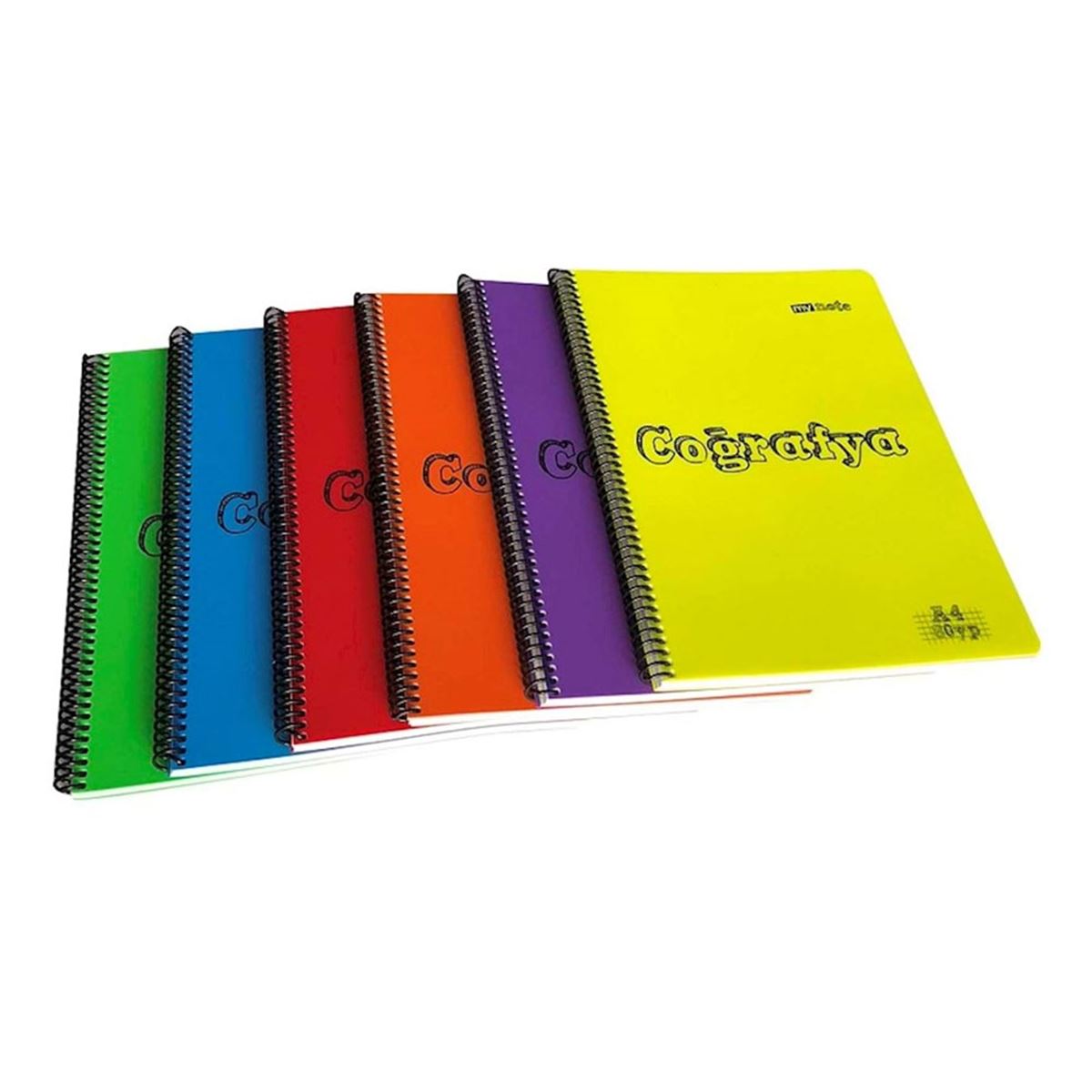 MYNOTE COĞRAFYA DEFTERİ A4 PP KAPAK SPİRALLİ 80 YP KARELİ MFXDE-CO-A480-K 1
