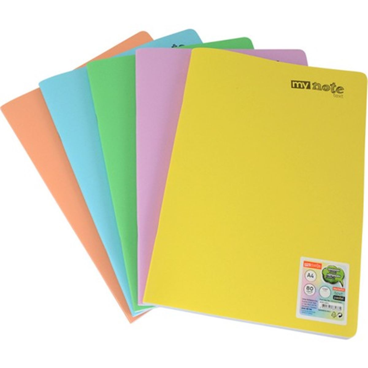 TEXT PASTEL DEFTER A4 PP KAPAK DİKİŞLİ 60 YP KARELİ 12 Lİ MTXPA-A460-K 1