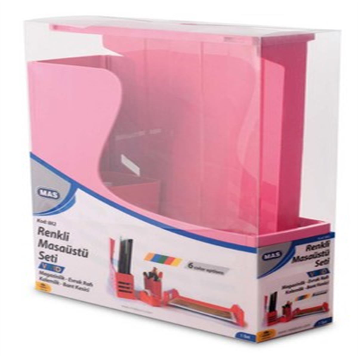 MAS MASAÜSTÜ OFİS SETİ VİVİD PLASTİK PEMBE 882 1