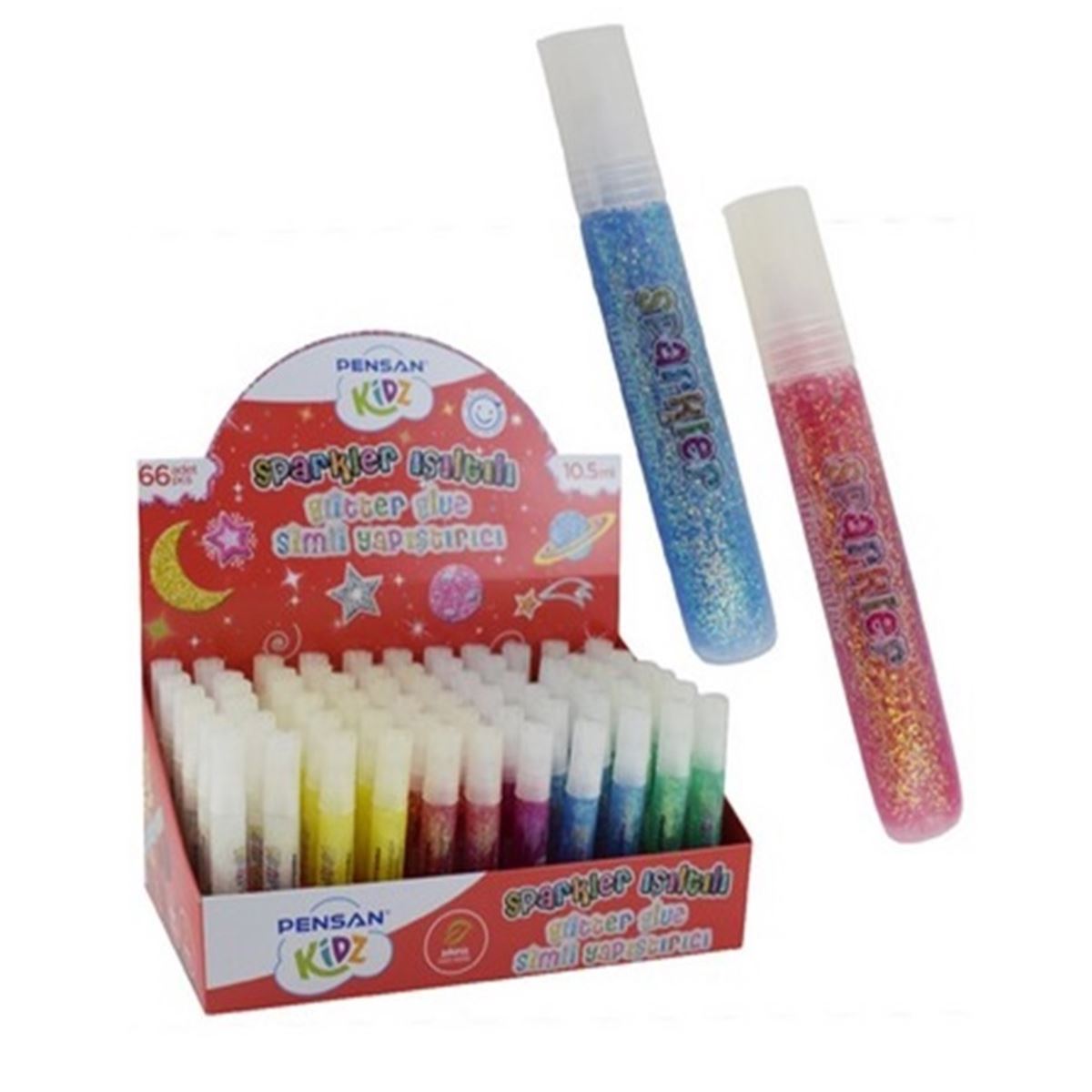 PENSAN KİDZ SİMLİ YAPIŞTIRICI GLİTTER GLUE 10.5 ML 66 LI 99120 1