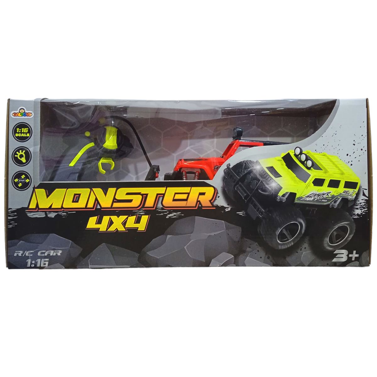 GALTOYS KUMANDALI JEEP 859-26A MONSTER SESLİ IŞIKLI ŞARJLI 4x4 1:16 3+ 1