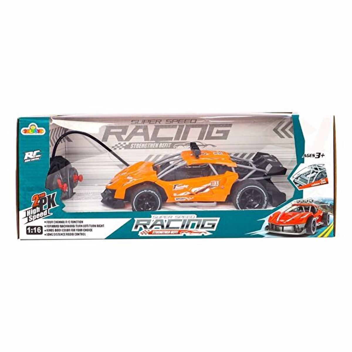 GALTOYS KUMANDALI ARABA BW333-194 SUPER SPEED RACİNG TURUNCU 1.16 SCALE 27 MHZ ŞARJLI 3+ 1