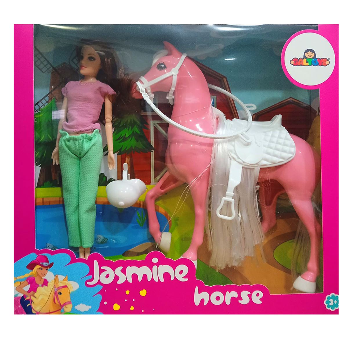 GALTOYS JASMİNE HORSE GLT-E301-A-B PEMBE-BEYAZ 3+ 1