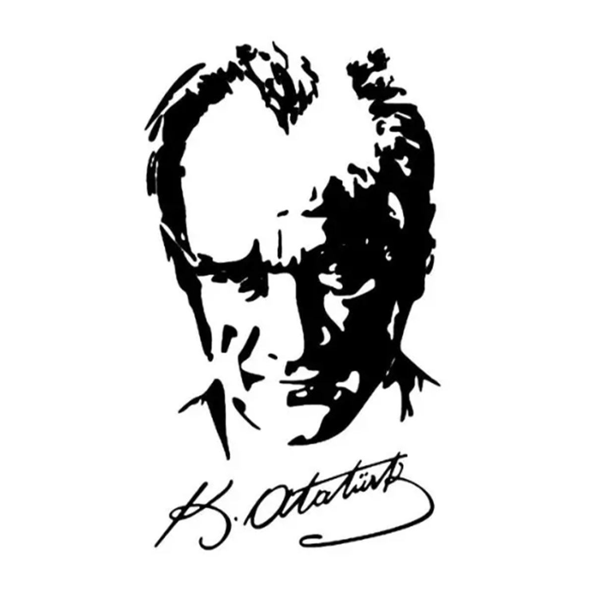 SVN STİCKER ATATÜRK SİLÜET ÇIKARTMA NO:2 KLS-08 1