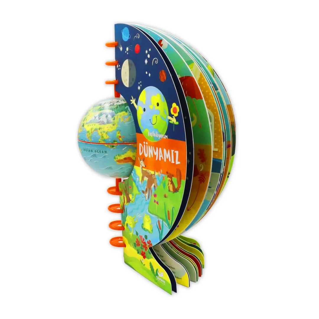 GÜRBÜZ KEŞFEDİYORUM DÜNYAMIZ 12012 KÜRELİ KİTAP 11 CM 1