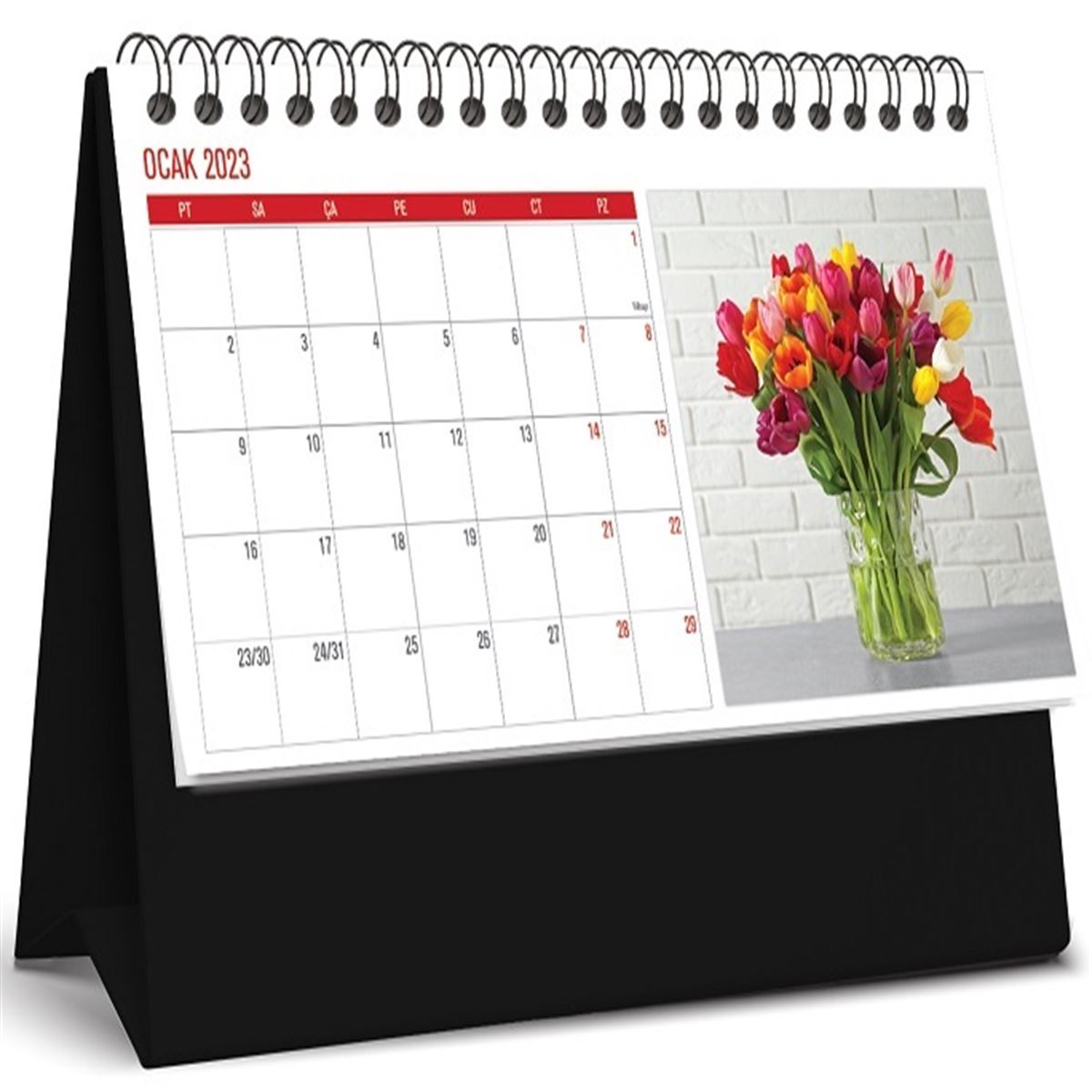 KESKİN MASA TAKVİMİ 2023 MTP-803 820605 ÜÇGEN PLASTİK ÇİÇEK 1