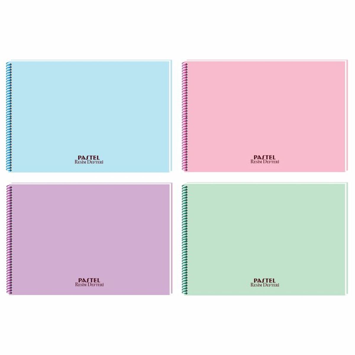 KESKİN PASTEL RESİM DEFTERİ SPİRALLİ PP KAPAK 17x25 20 YP 12 Lİ 306210-99 1