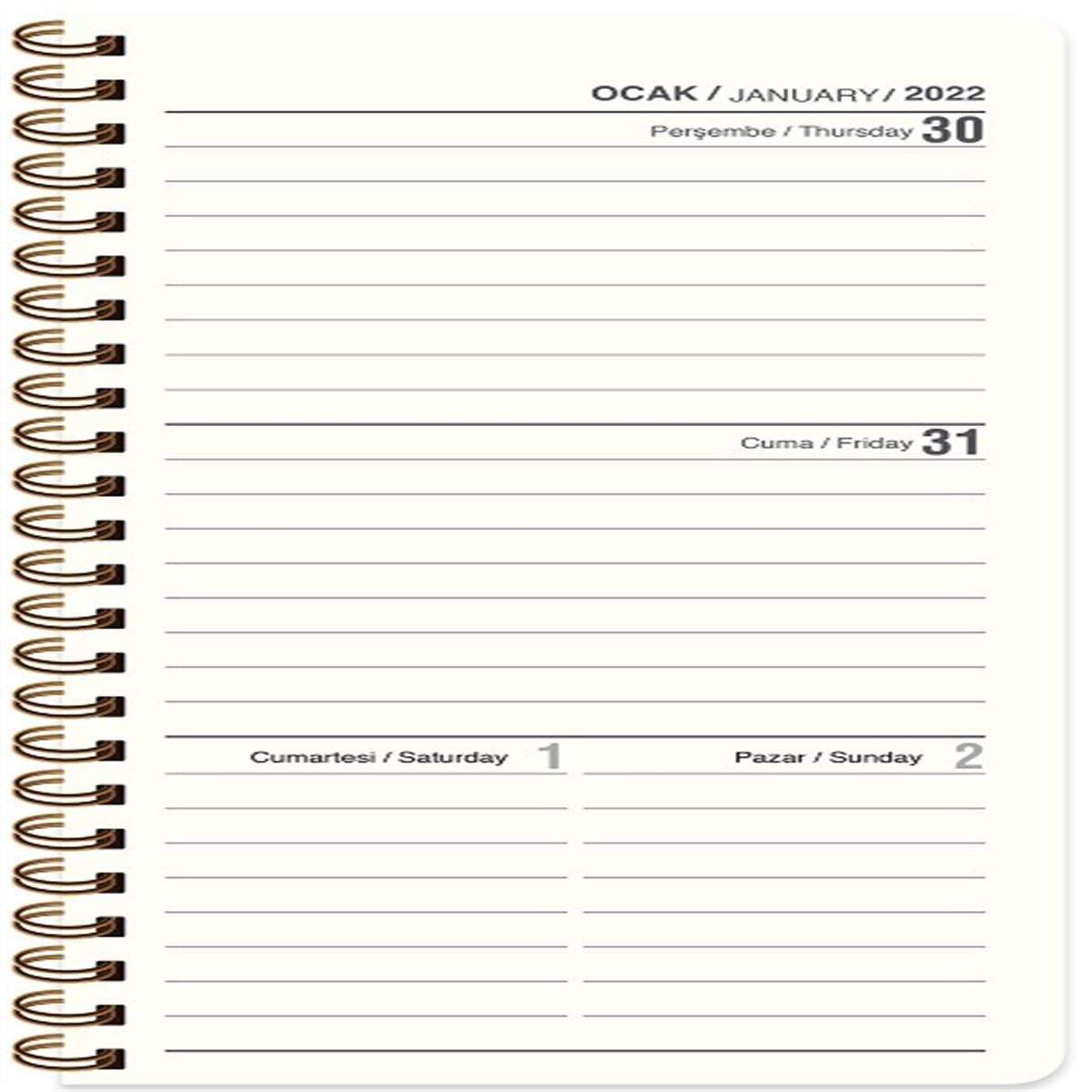 KESKİN AJANDA 2023 830044 8x16 SPİRALLİ KARTON KAPAK HAFTALIK PEMBE 1