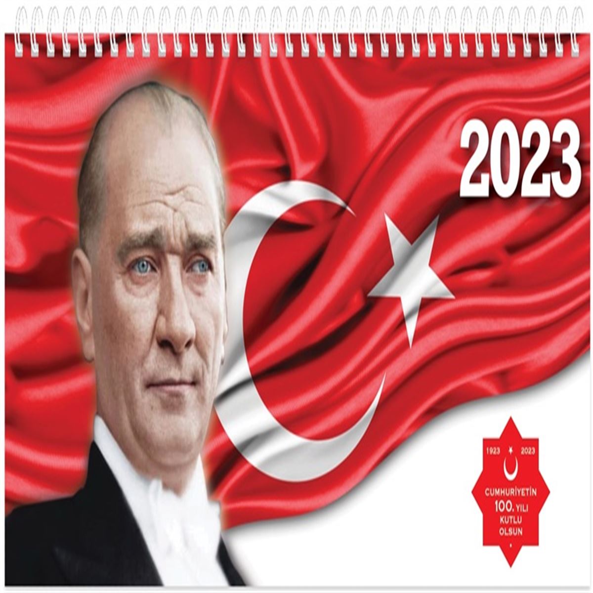 KESKİN MASA AJANDASI 2023 AJ-66 830080 16x33,5 SPİRALLİ HAFTALIK ATATÜRK 1