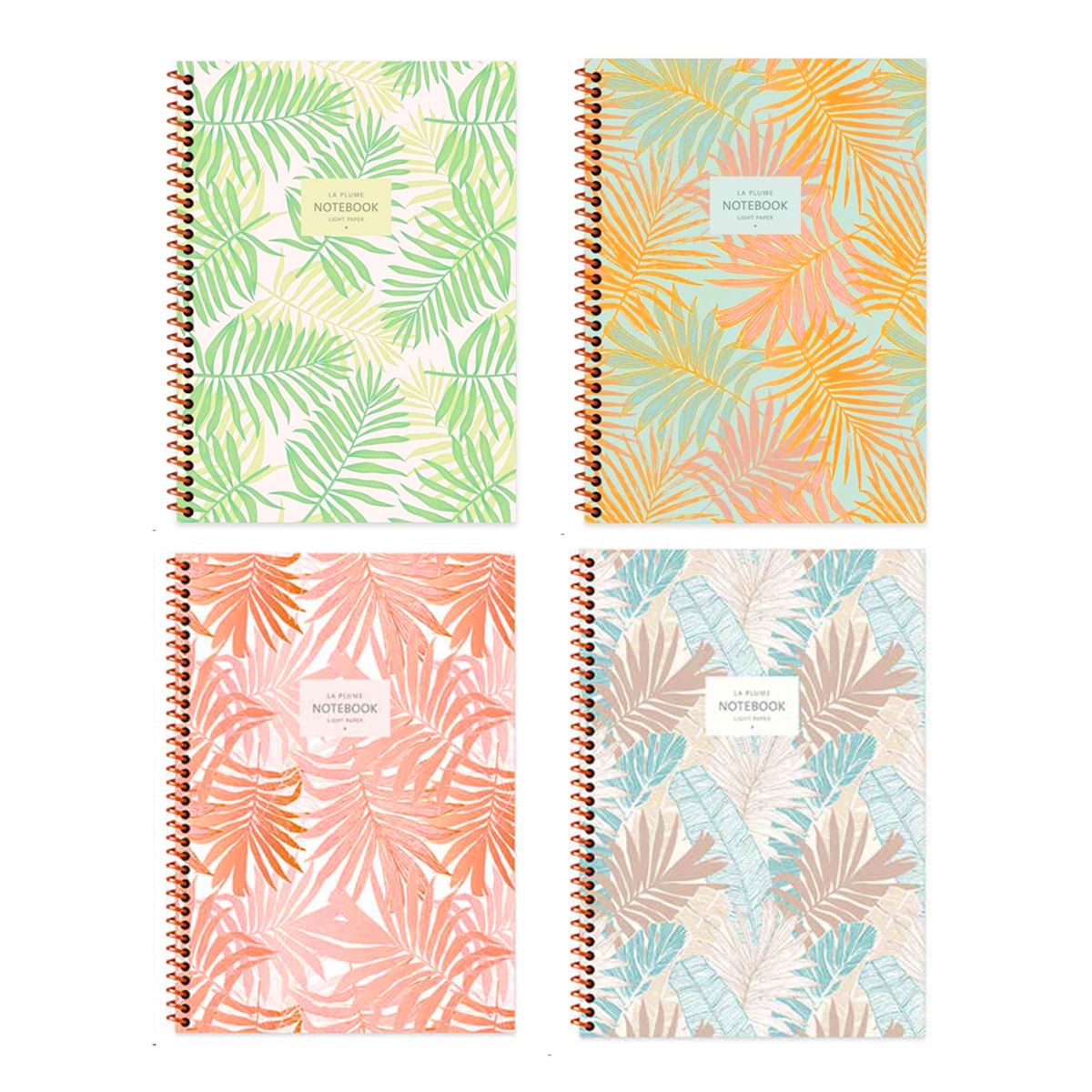 KESKİN NOT DEFTERİ LA PLUME LEAVES A6 SPİRALLİ KARTON KAPAK 50 YP ÇİZGİLİ 12 Lİ 385261-99 1