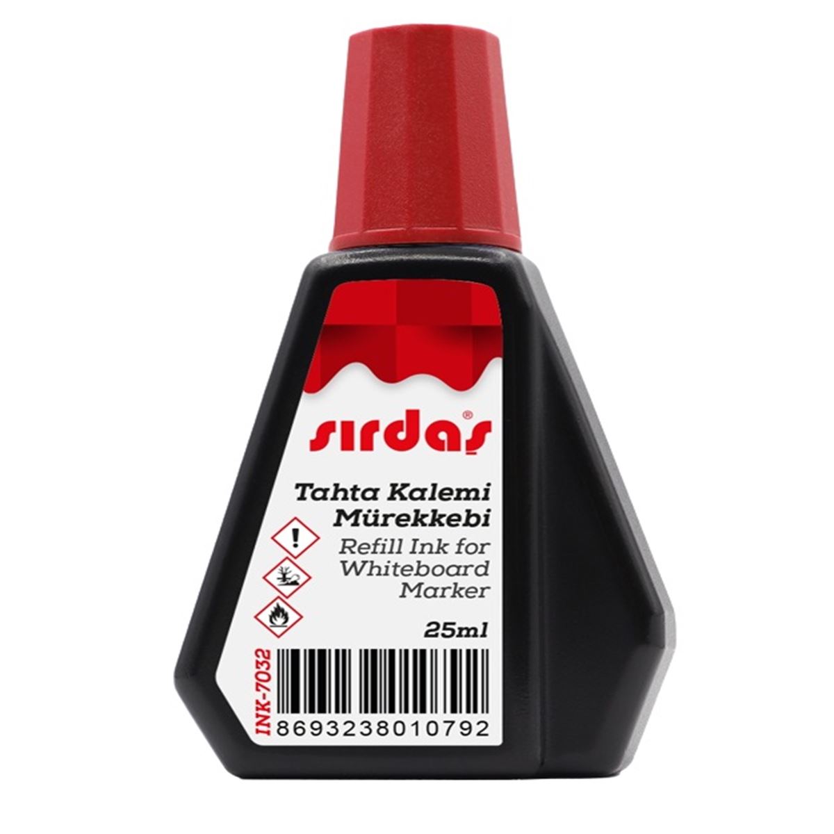 SIRDAŞ TAHTA KALEM MÜREKKEBİ KIRMIZI 28 ML 10 LU INK-7032 1