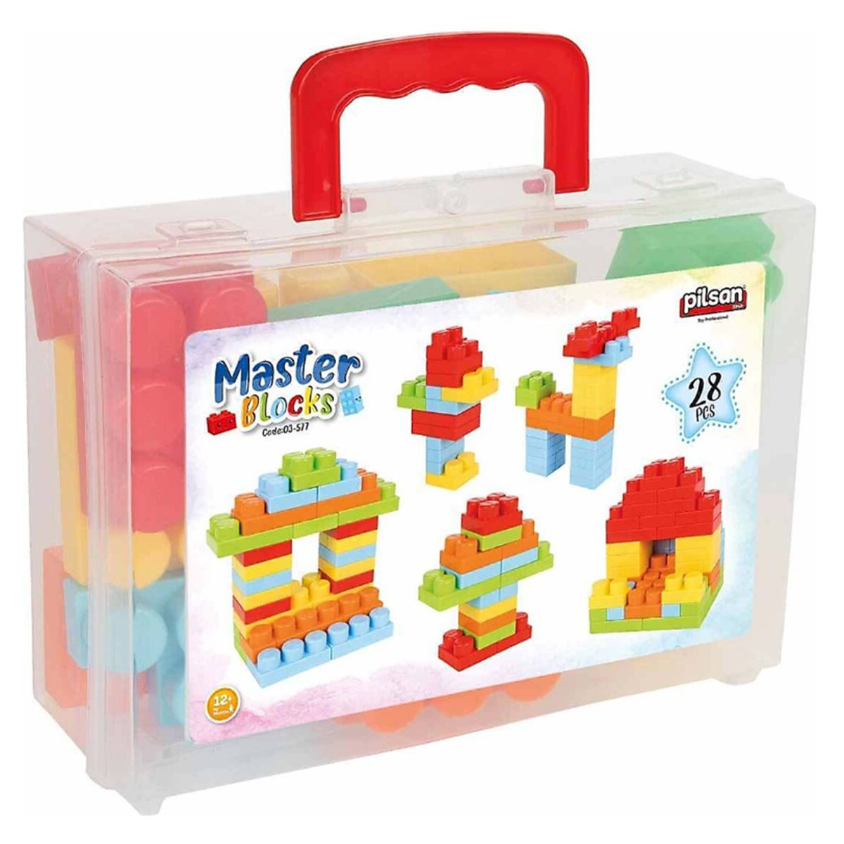 PİLSAN MASTER BLOCKS 03-577 ÇANTALI 28 PARÇA 12M+ 1