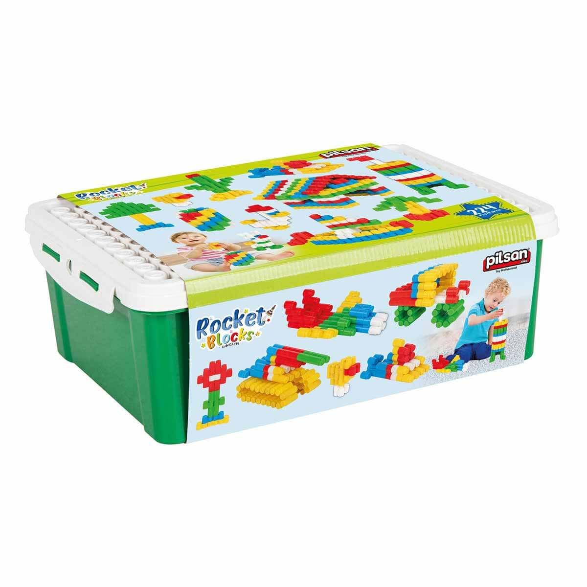 PİLSAN ROCKET BLOCKS 03-599 BLOKLAR SAKLAMA KABINDA 224 PARÇA 3+ 1