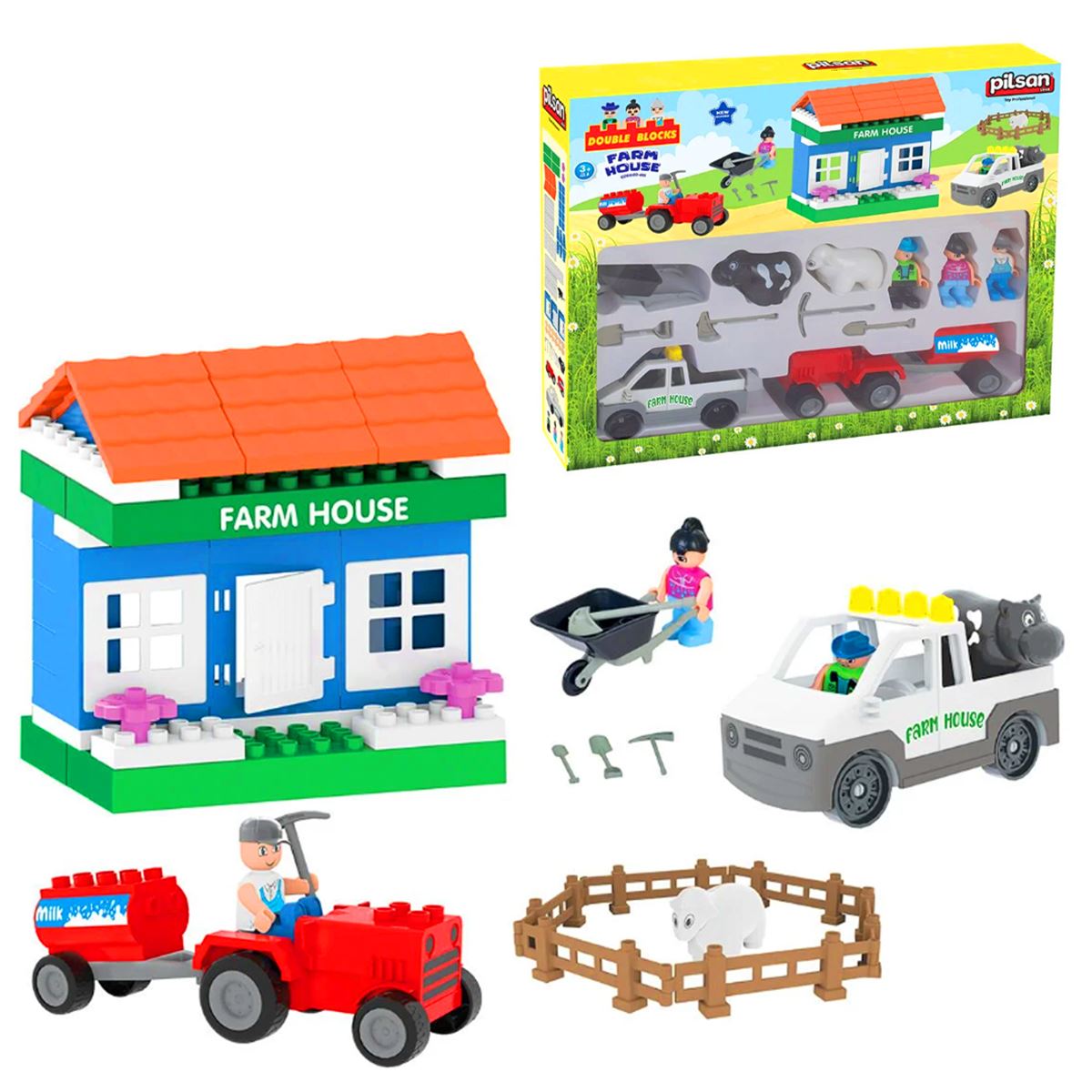 PİLSAN DOUBLE BLOCKS 03-615 ÇİFTLİK SETİ 3+ 1