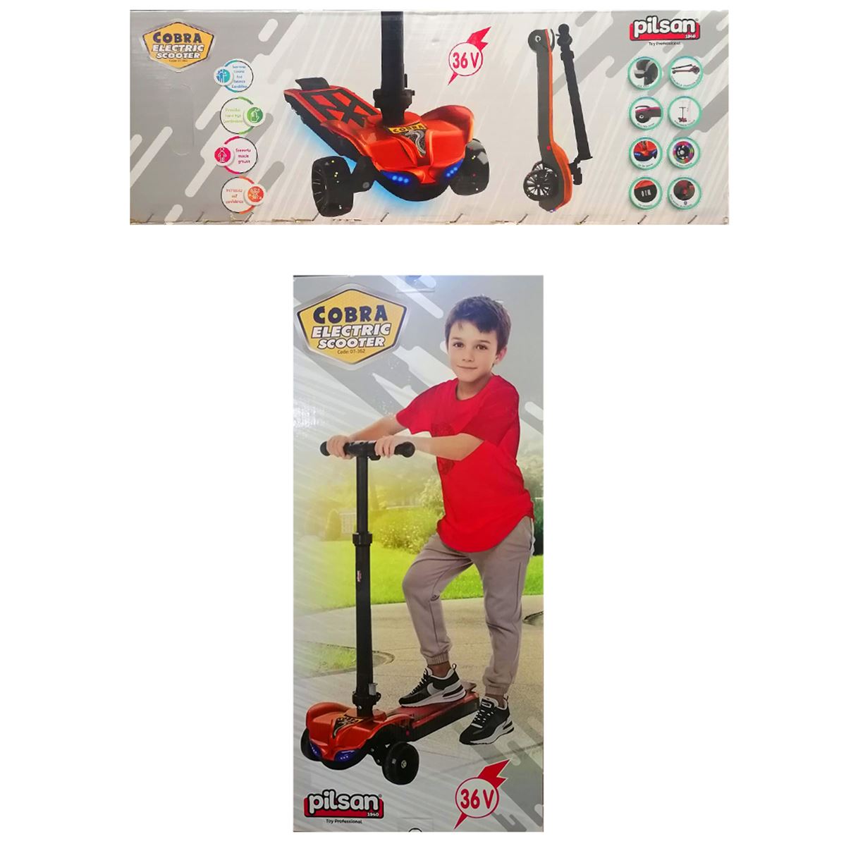 PİLSAN COBRA SCOOTER 07-362 ELEKTRİKLİ 36V IŞIKLI 50 KG 1