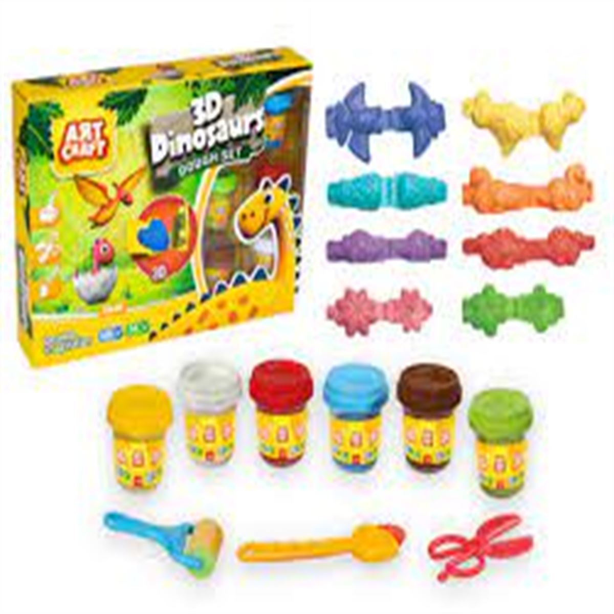 DEDE 03361 3 BOYUTLU DİNAZOR HAMUR SETİ 1