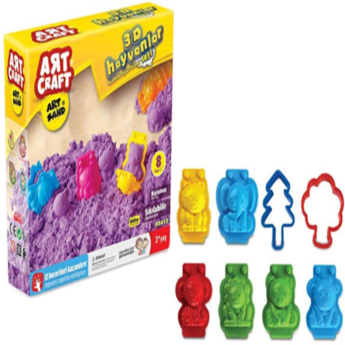 DEDE 3612 ARTSTAND 3D HAYVANLAR KUM SET 1