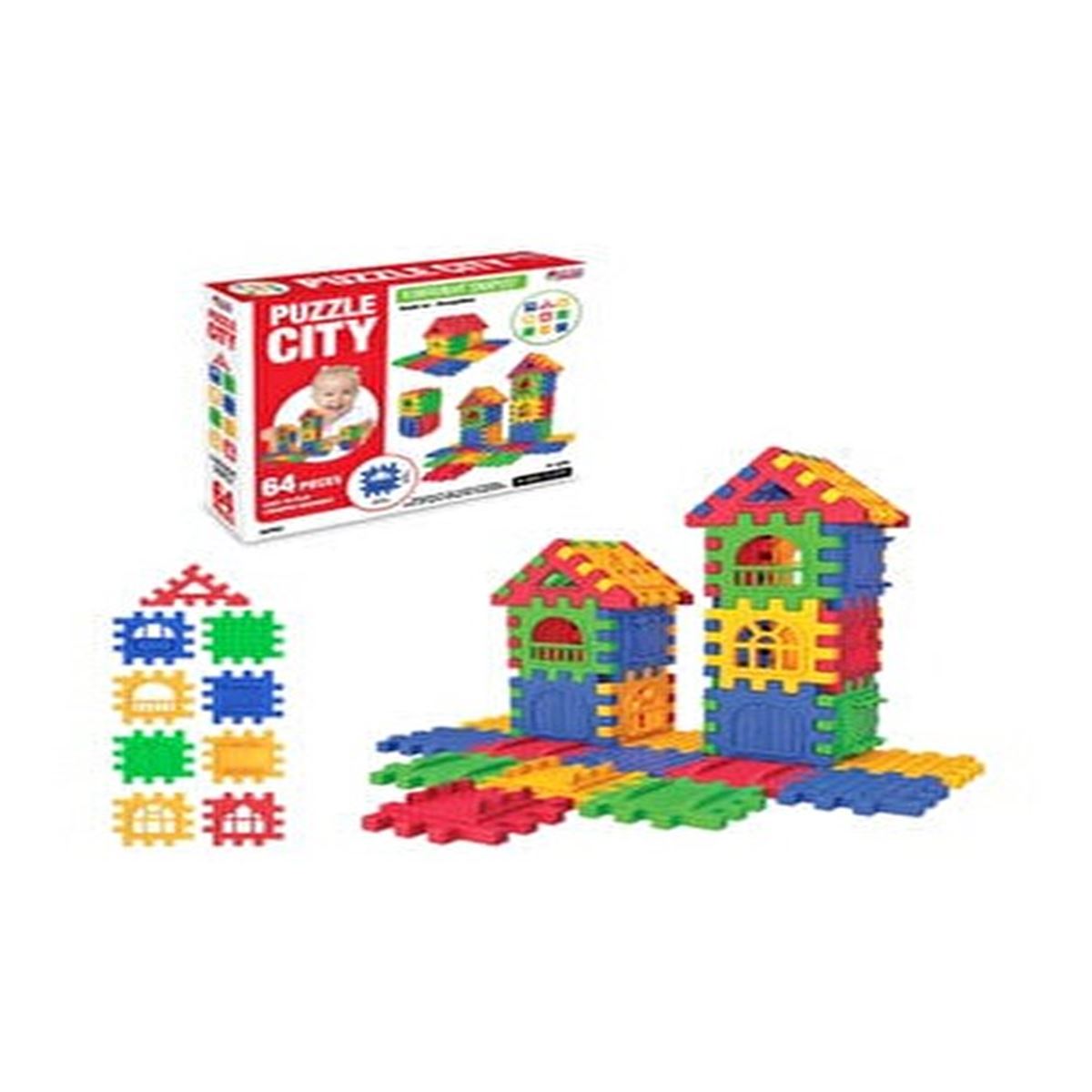 DEDE OYUNCAK 03702 PUZZLE CİTY 64 PARÇA 1