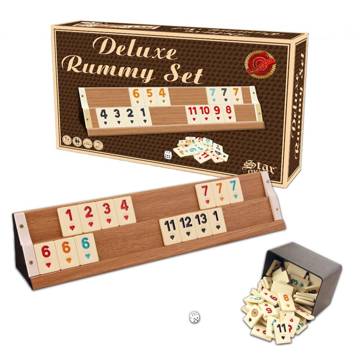 STAR AHŞAP OKEY TAKIMI DELUXE RUMMY AÇIK RENK 1010396 1