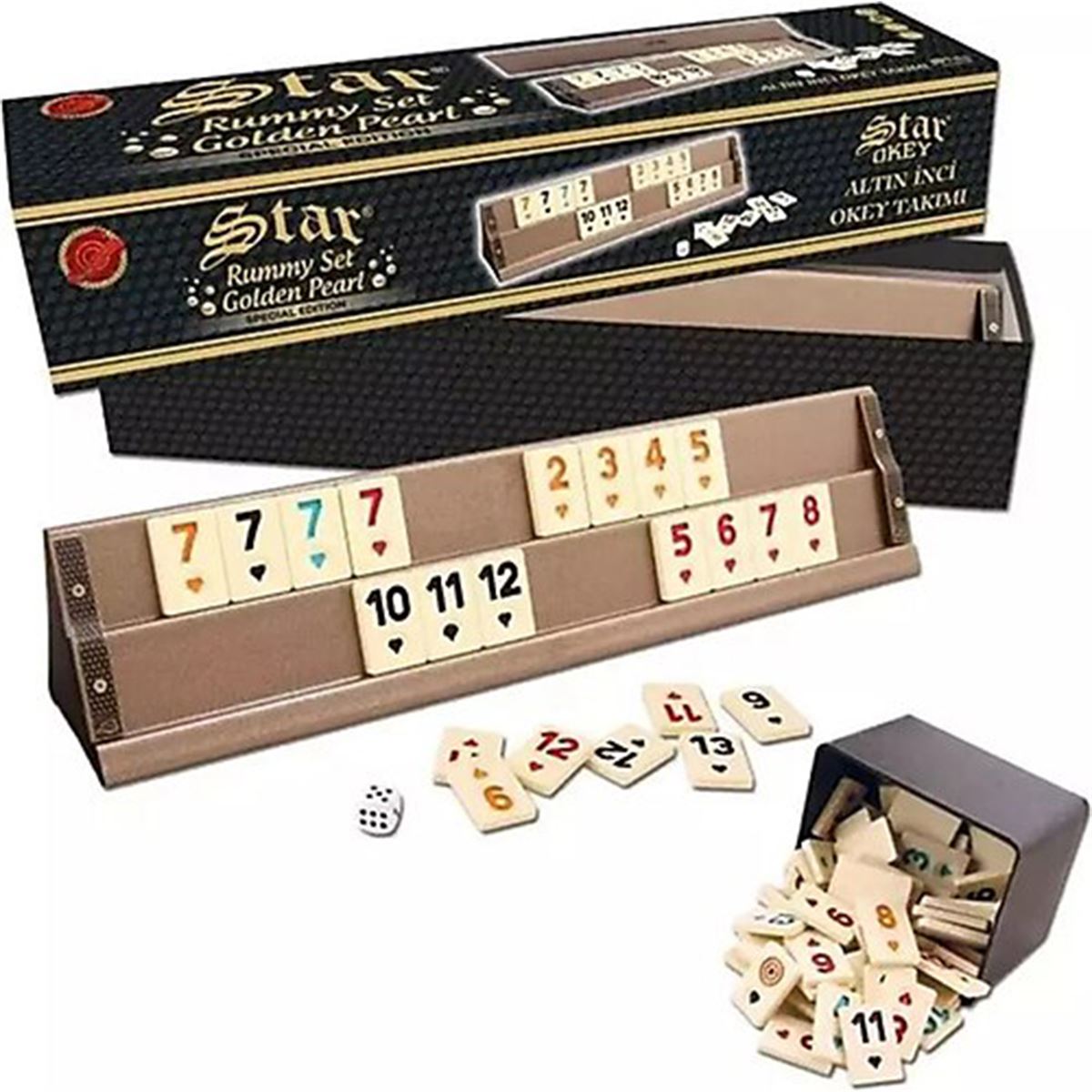 STAR AHŞAP OKEY TAKIMI ALTIN İNCİ 1010686 14+ 1