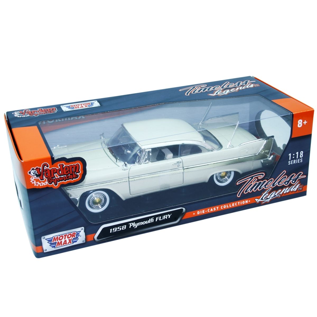 VARDEM SÜRTMELİ METAL ARABA 73115TC TİMELESS LEGENDS 1958 PLYMOUTH FURY 1.18 8+ 1
