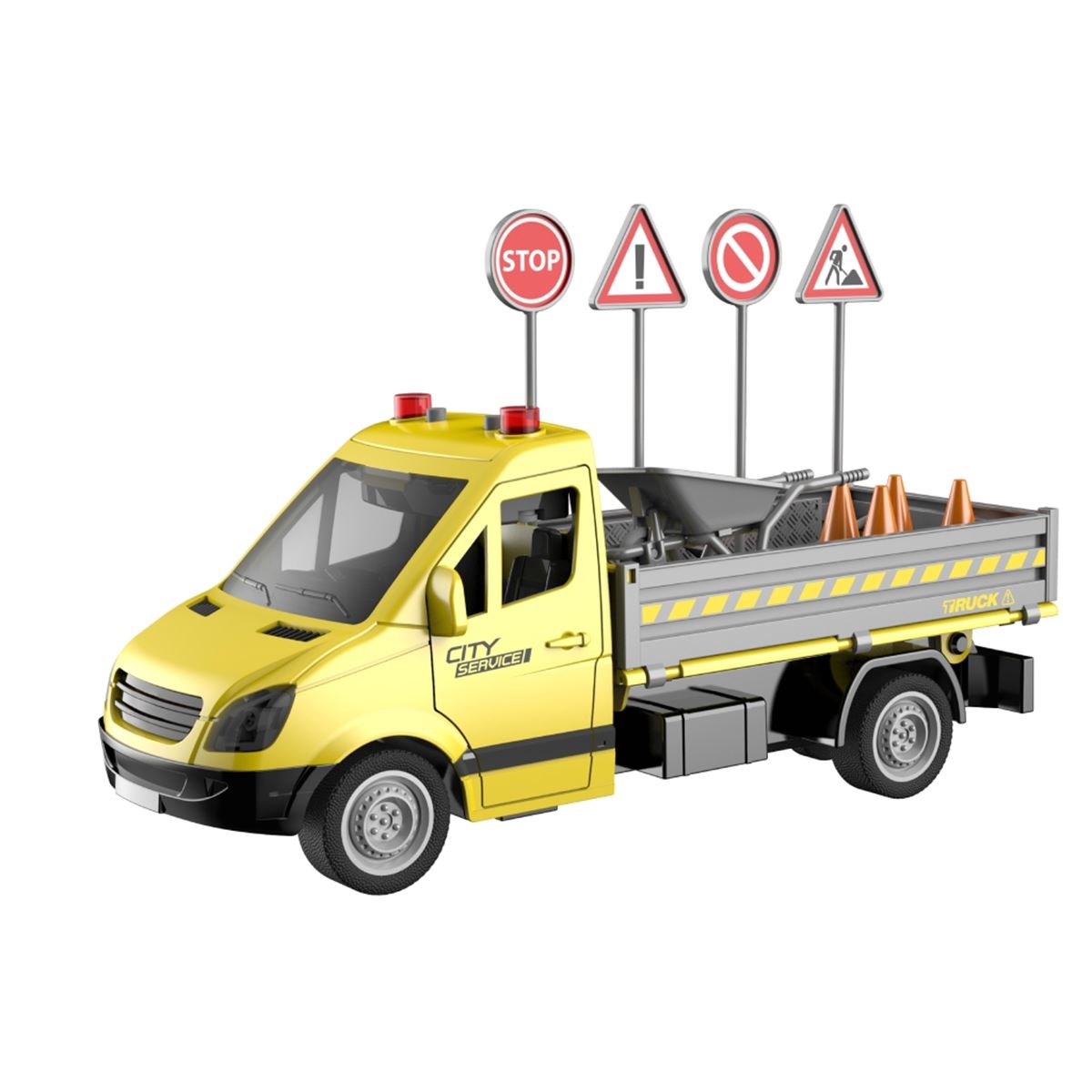 VARDEM SÜRTMELİ ARABA WY593A-WY593B TRAFİK ARACI SESLİ IŞIKLI 3+ 1