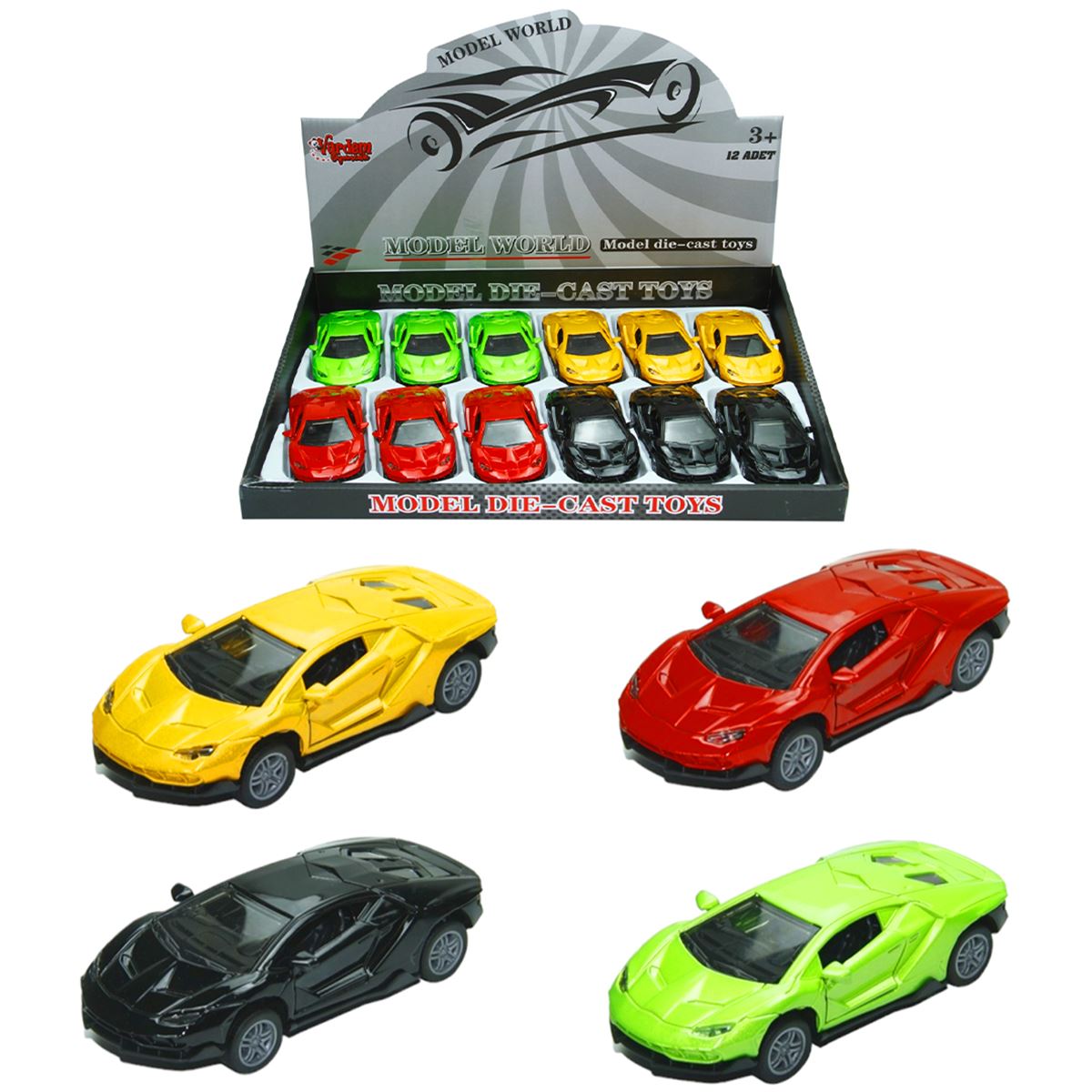 VARDEM ÇEK BIRAK ARABA MQ304-1-2 METAL DİE CAST 1:32 12 Lİ 1