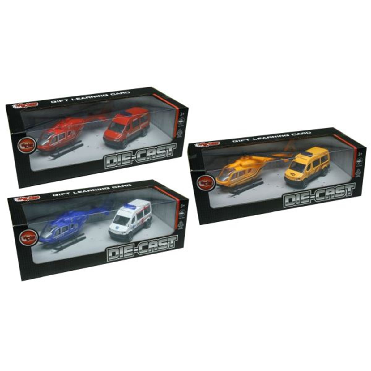 VARDEM ÇEK BIRAK DİE CAST XFD1077 MİNİBÜS+HELİKOPTER 1
