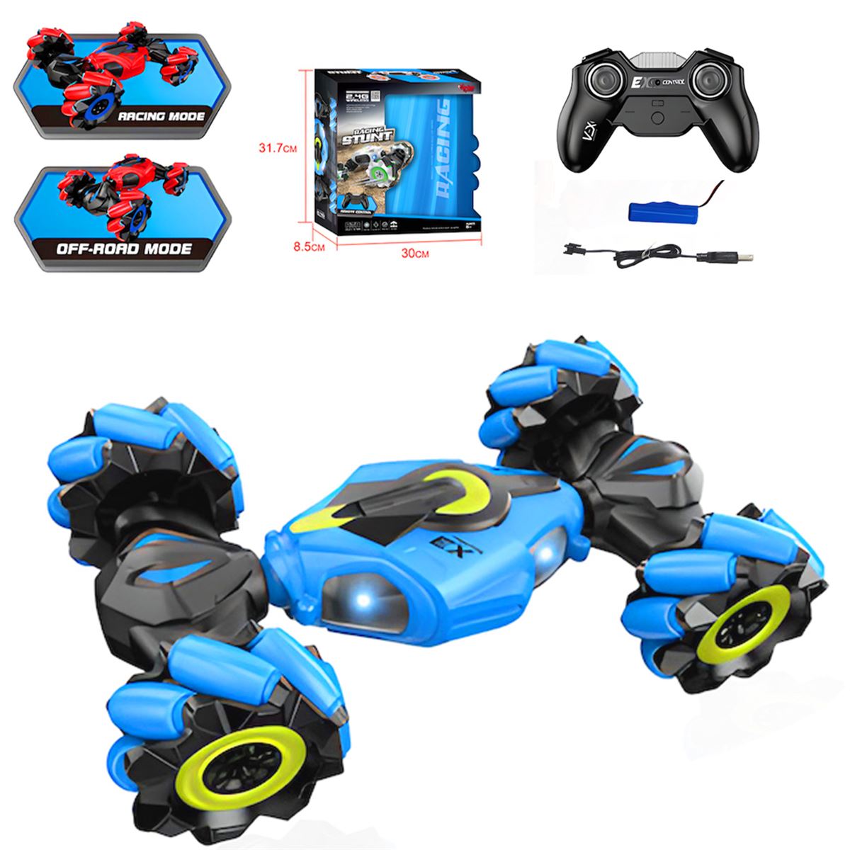 VARDEM KUMANDALI AKROBAT ARABA 666-811 FULL FONKSİYONLU ŞARJLI 2.4GHZ 6+ 1