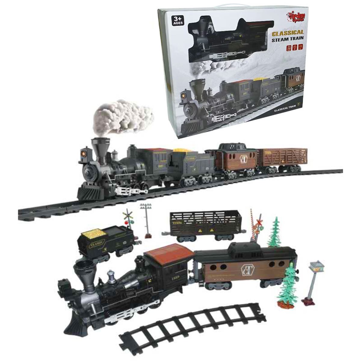 VARDEM CLASSİCAL STEAM TRAİN 1613A BUHARLI TREN SETİ SESLİ IŞIKLI 3+ 1