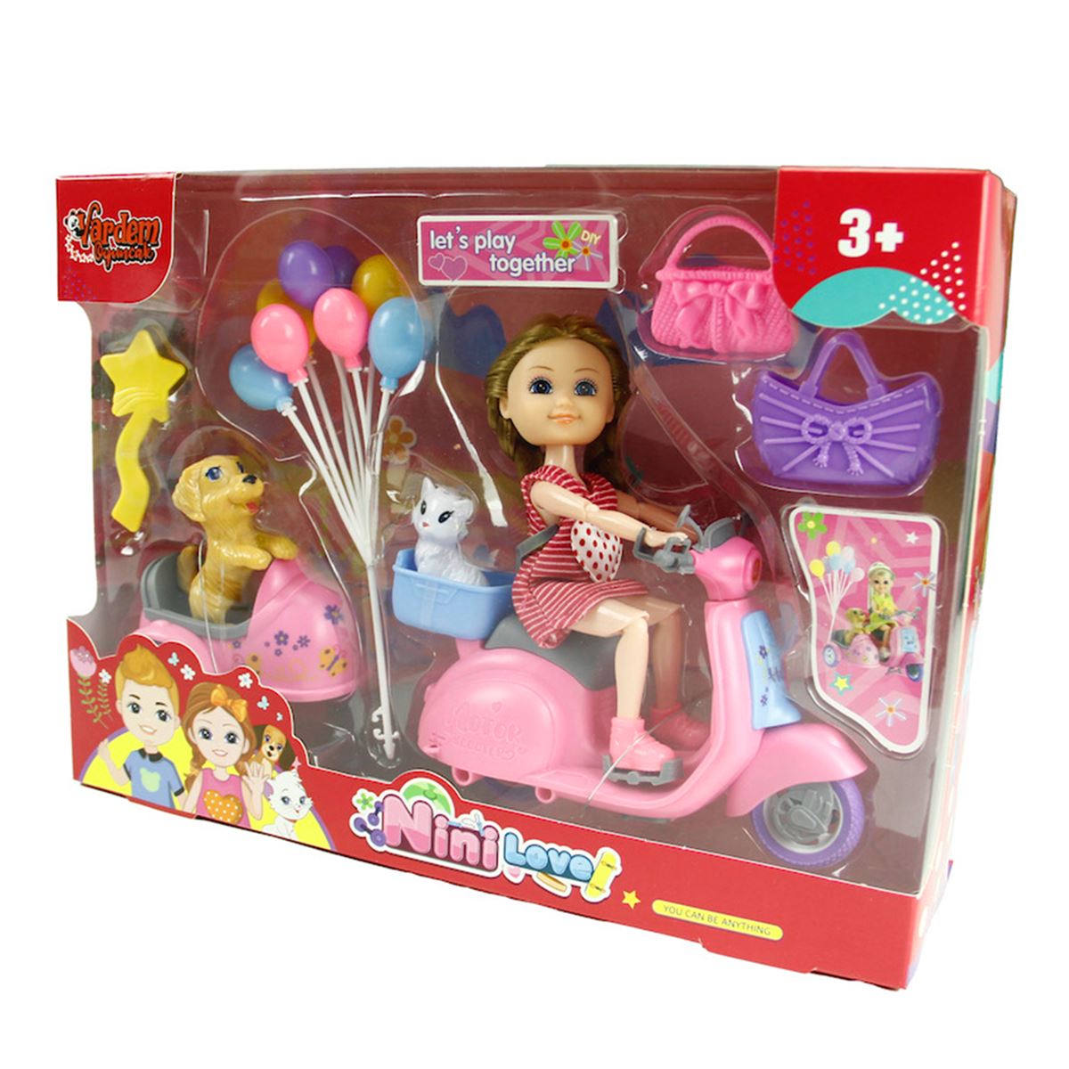 KZL NİNİ LOVE 55807 CHELSEA BEBEK KÖPEKLİ BALONLU MOTORSİKLETLİ 3+ 1