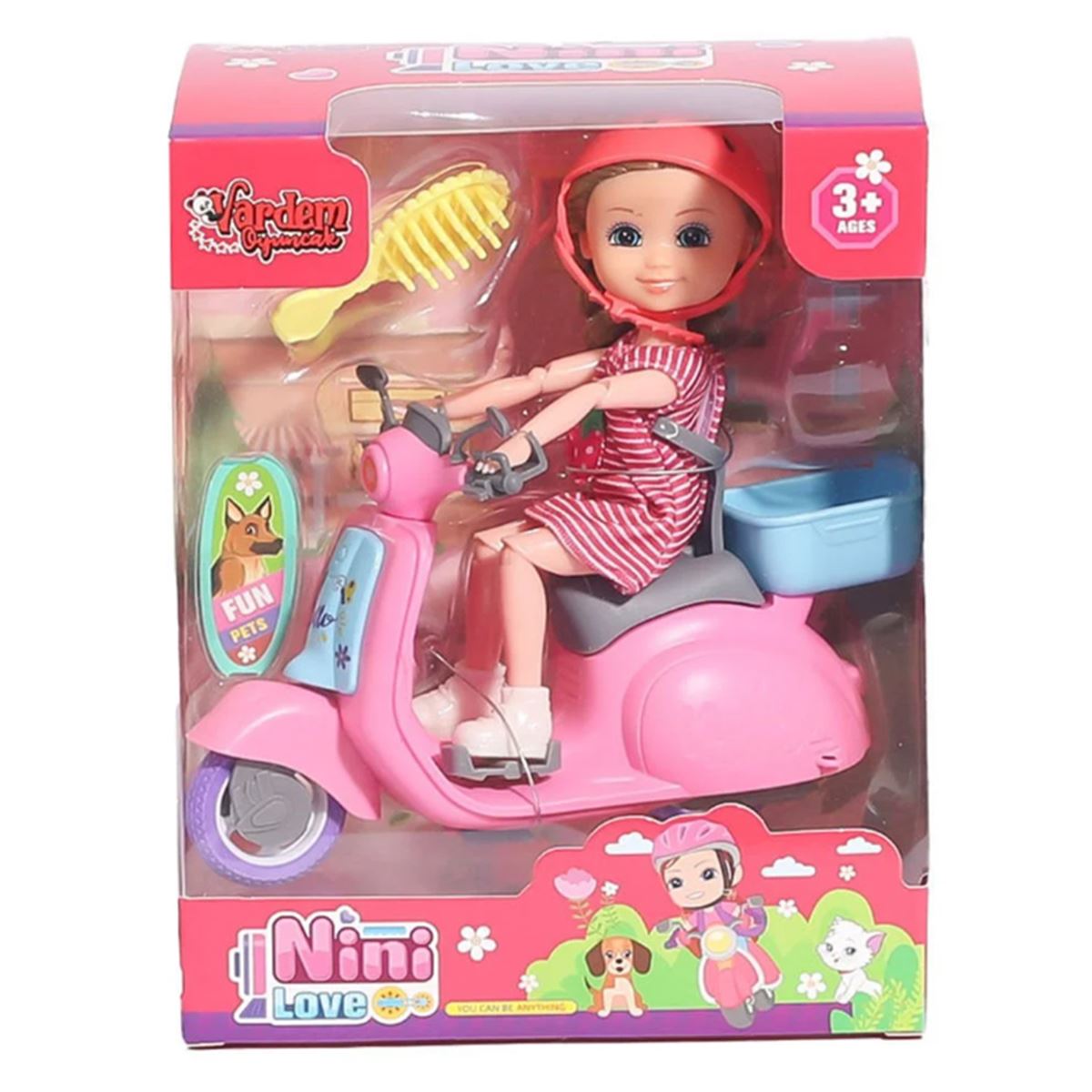 VARDEM NİNİ LOVE 55837 MOTORSİKLETLİ BEBEK SET 3+ 1